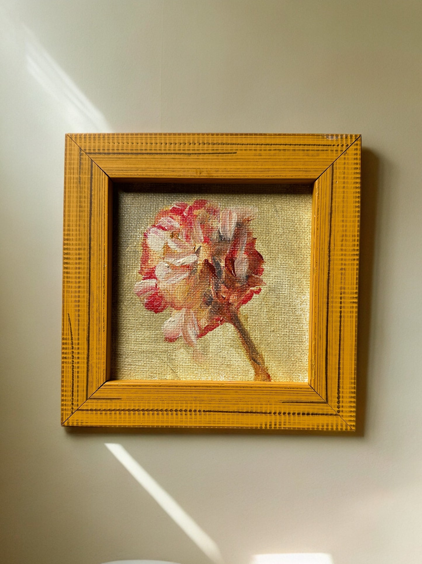 Simple Carnation - Oil on Board -  #1083